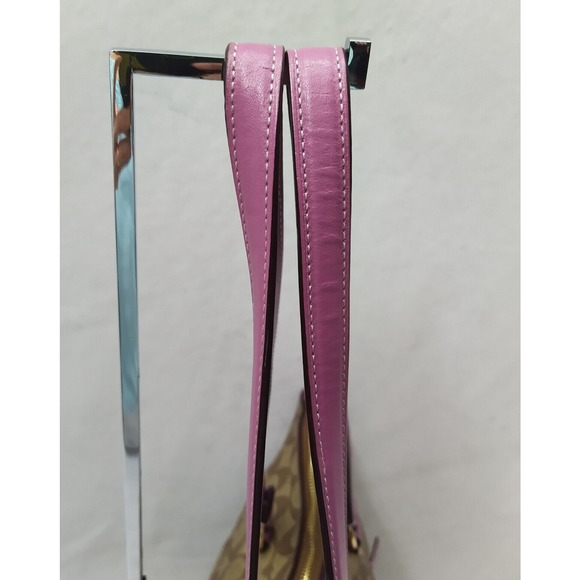 Coach Gallery Signature Brown Coated Leather Double Handles Tote Shoulder Bag - Picture 6 of 16